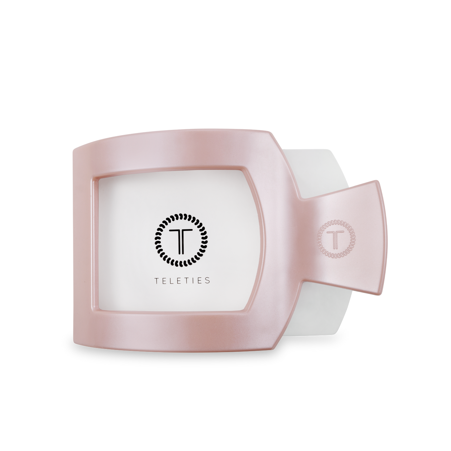 Square Flat Hair Clip | Large | Pearly Pink