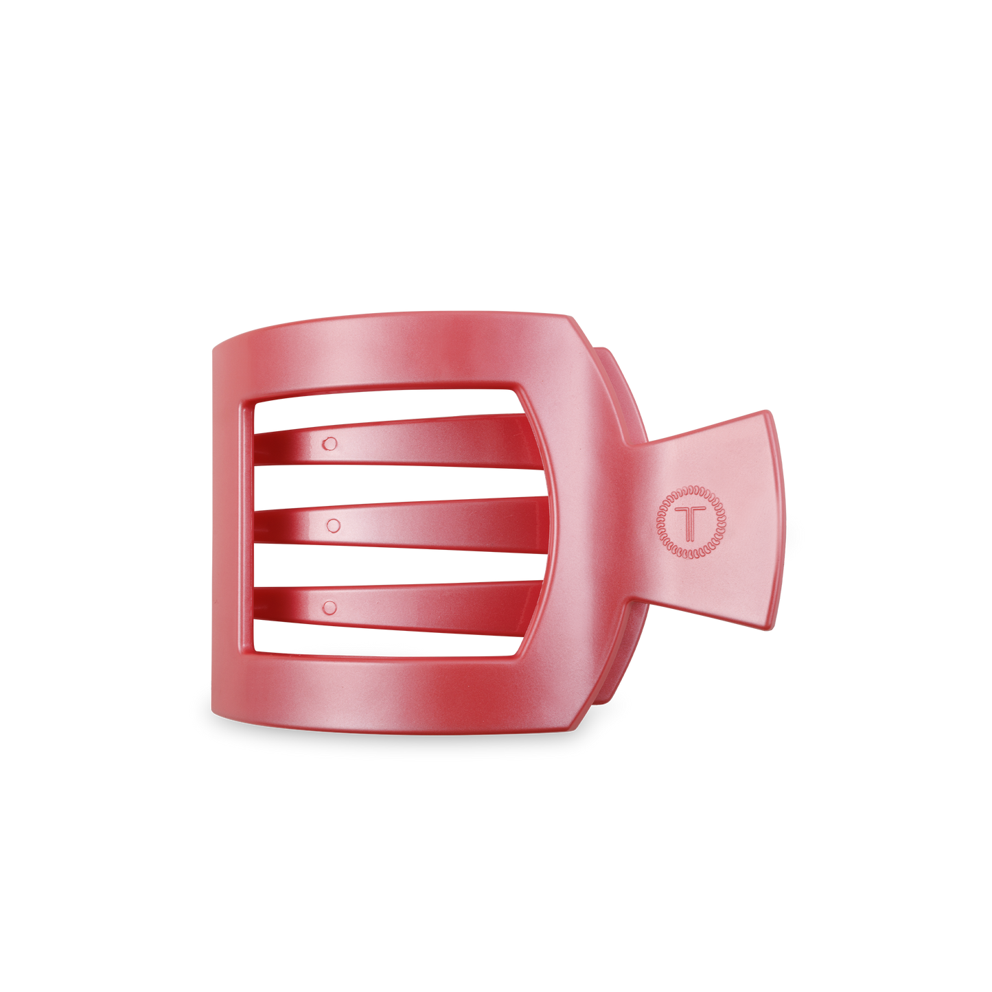 Square Flat Hair Clip | Medium | Calming Coral