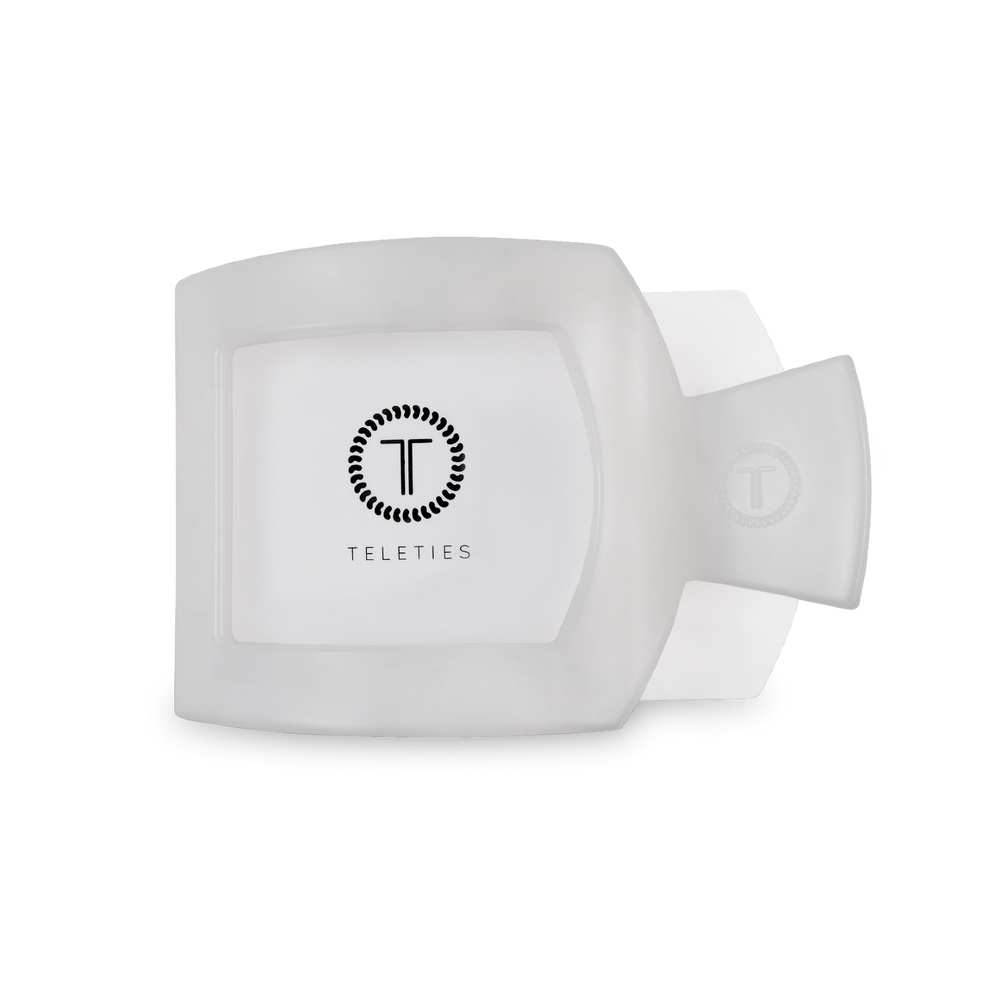 Square Flat Hair Clip | Medium | Coconut White