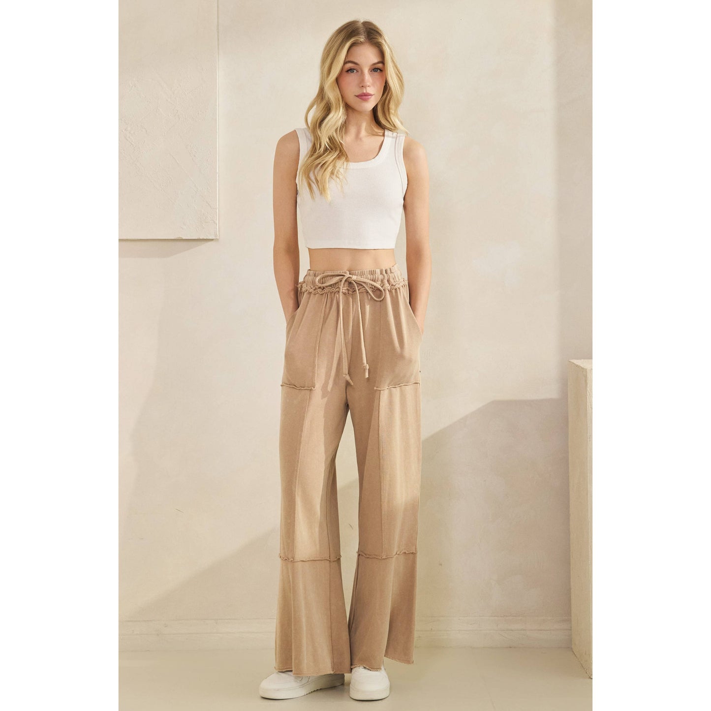 MINERAL WASHED PANTS