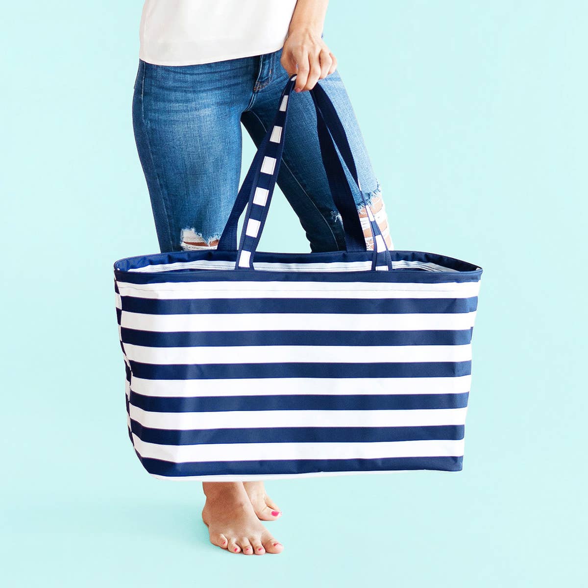 Navy Stripe Ultimate Tote