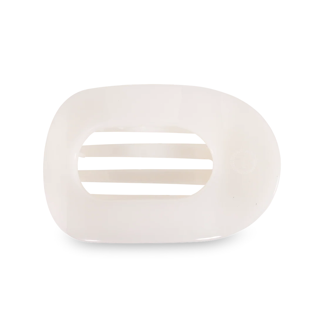 Round Flat Hair Clip | Large | Coco White
