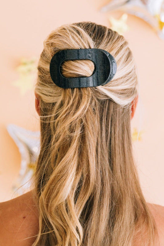 Round Flat Hair Clip | Large | Midnight Magic