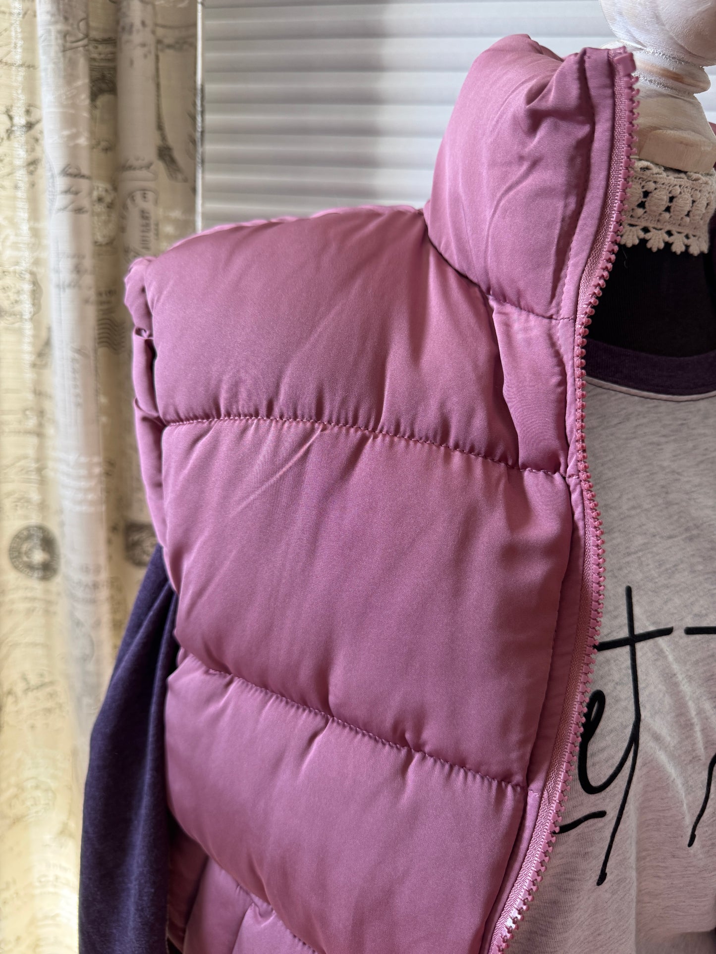 Mauve Puffer Vest