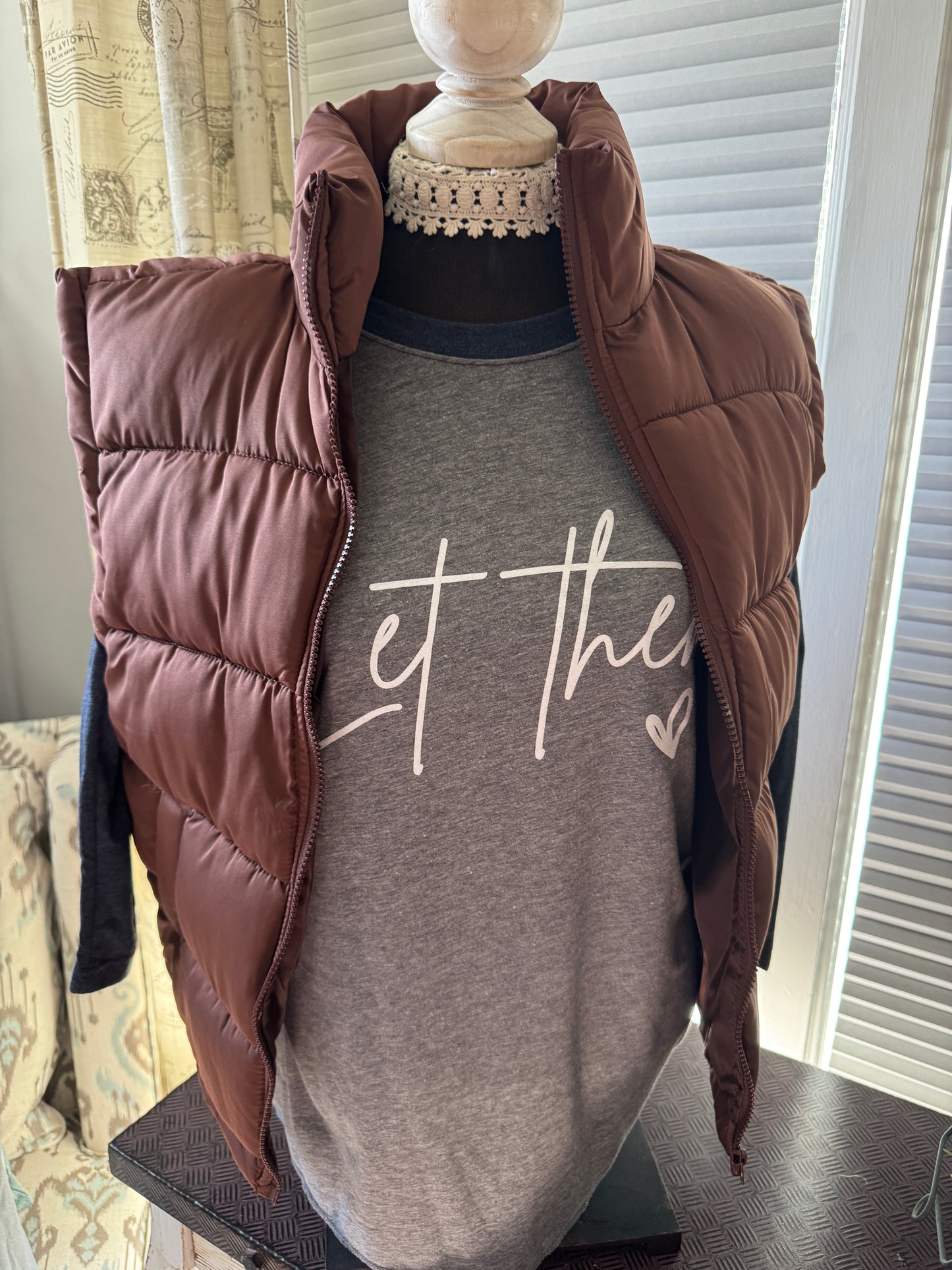 Brown Puffer Vest