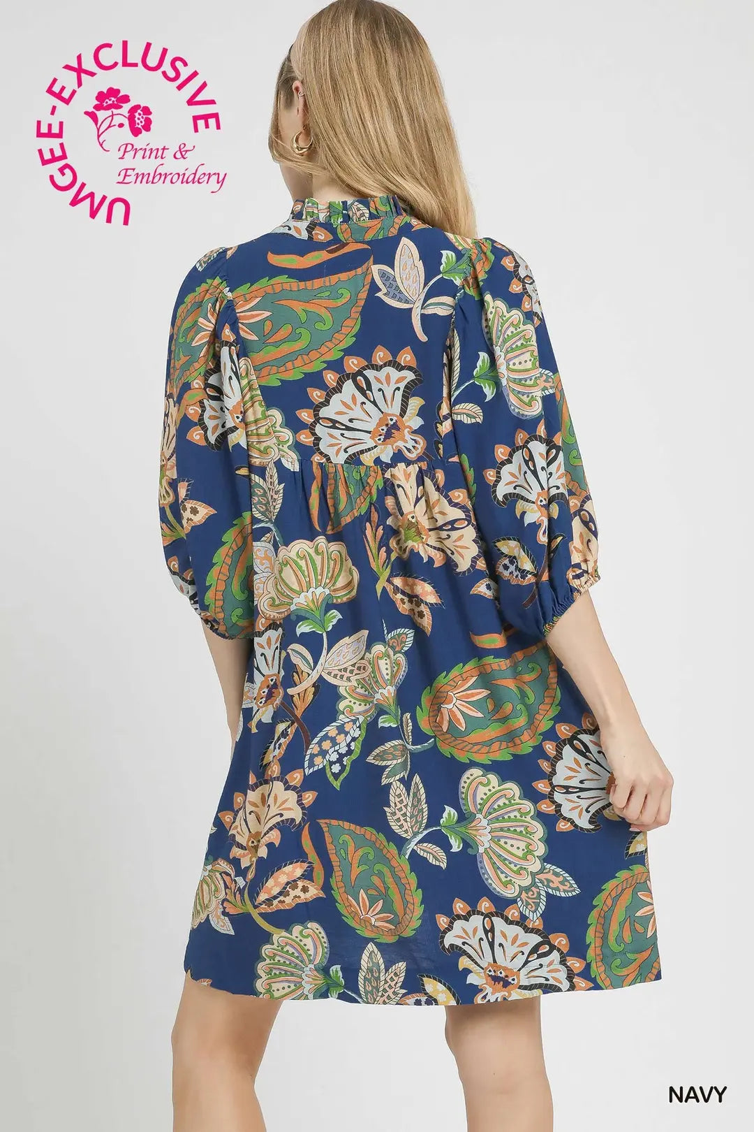 Floral Dress Navy