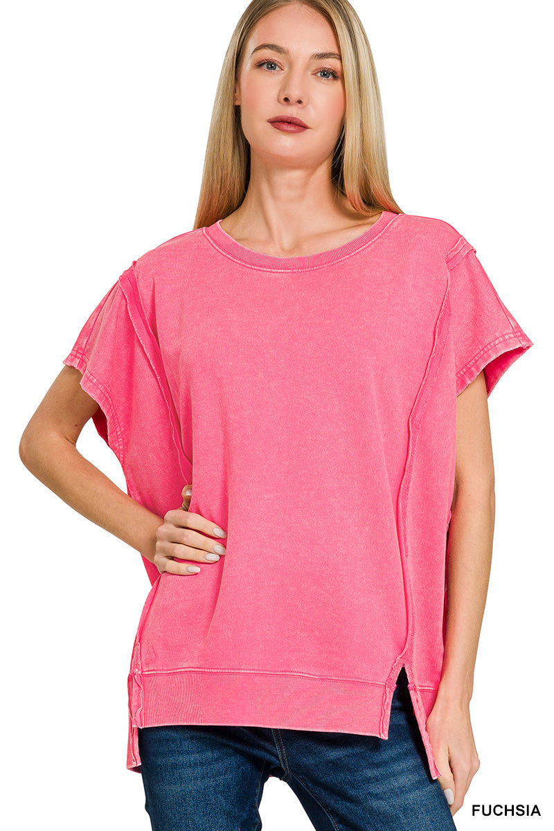 Acid Wash HiLo Top