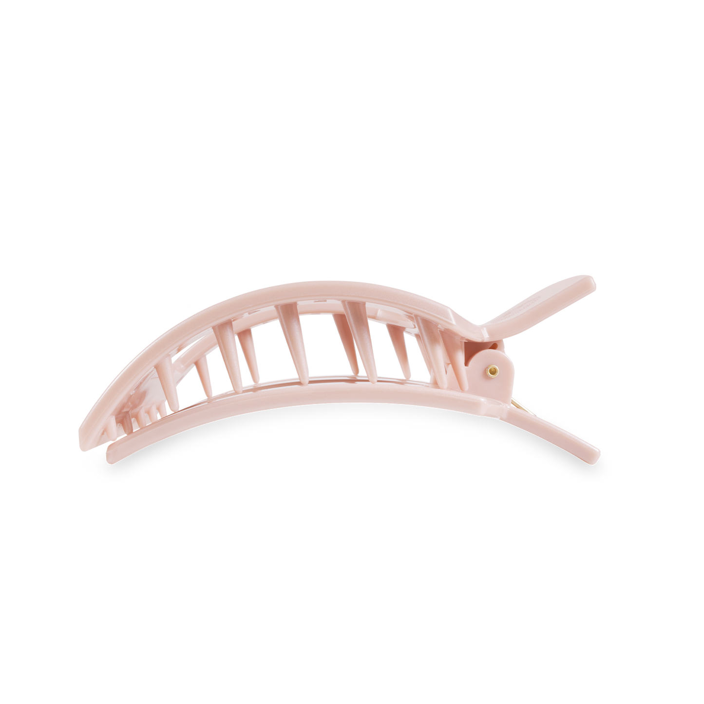 Square Flat Hair Clip | Large | Pearly Pink