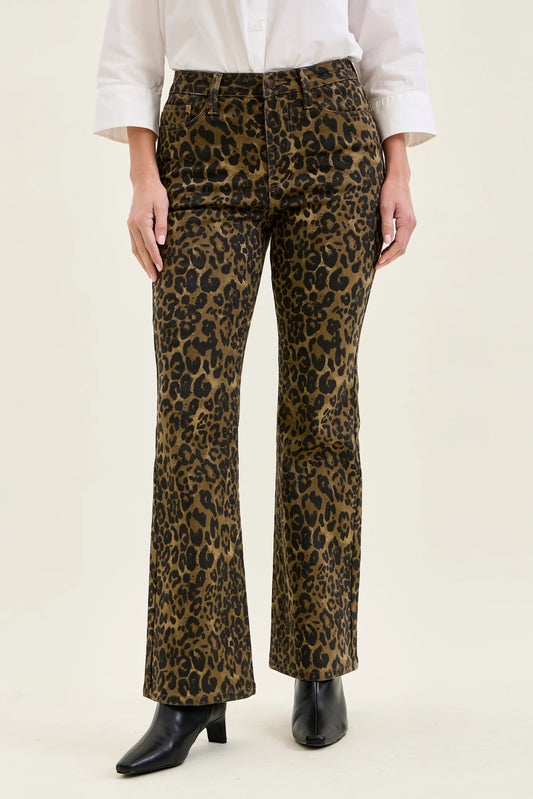 Leopard Bootcut Jeans