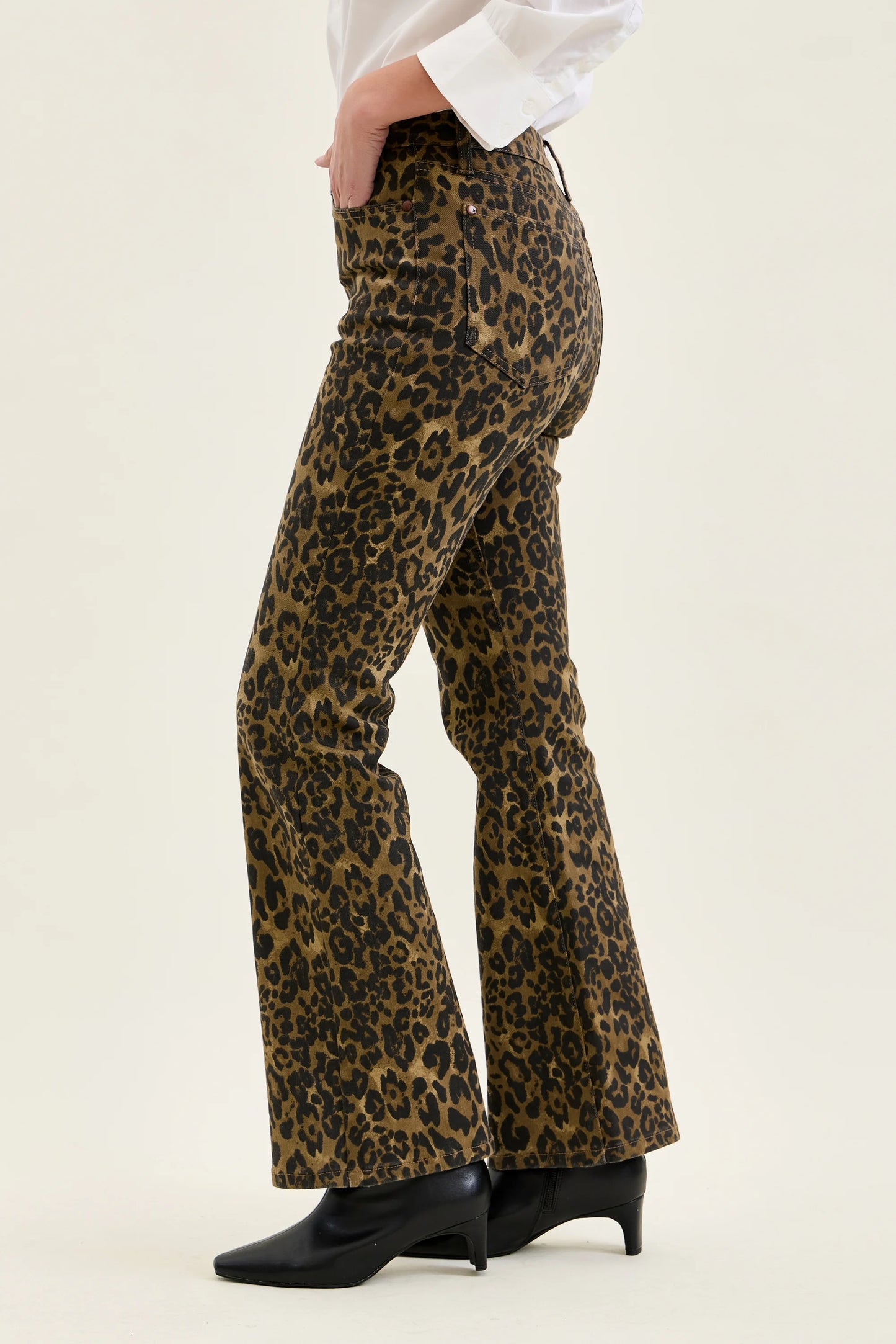 Leopard Bootcut Jeans