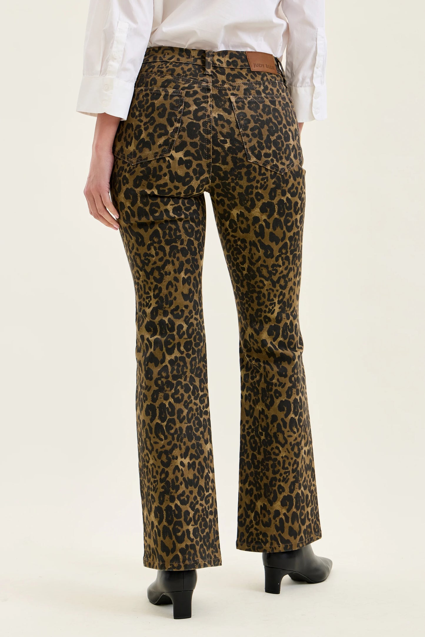 Leopard Bootcut Jeans
