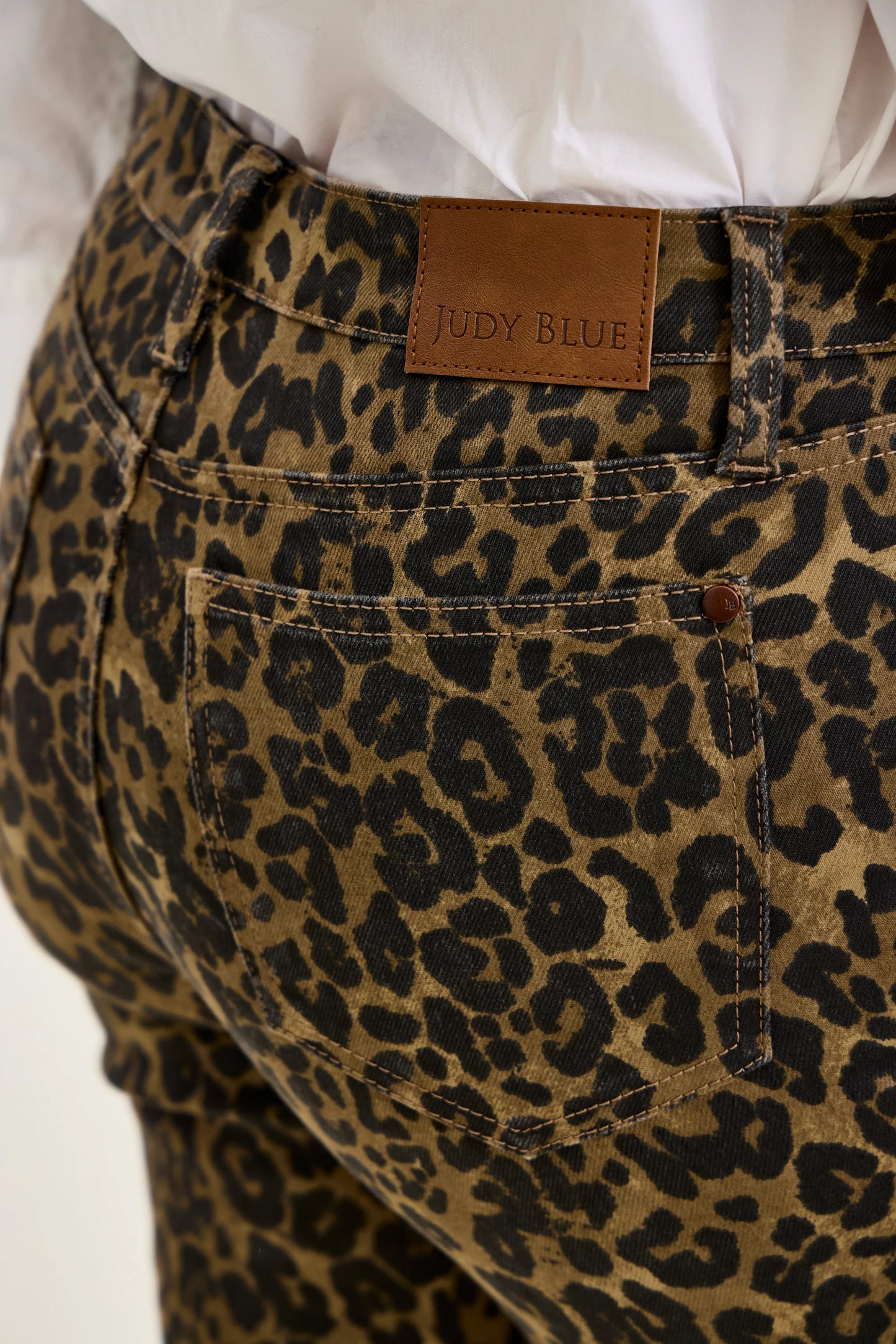 Leopard Bootcut Jeans