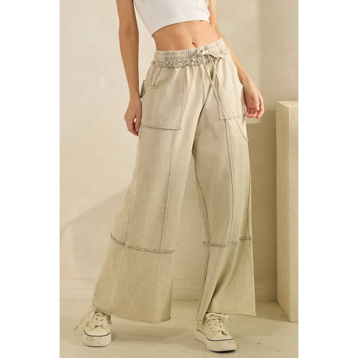 MINERAL WASHED PANTS