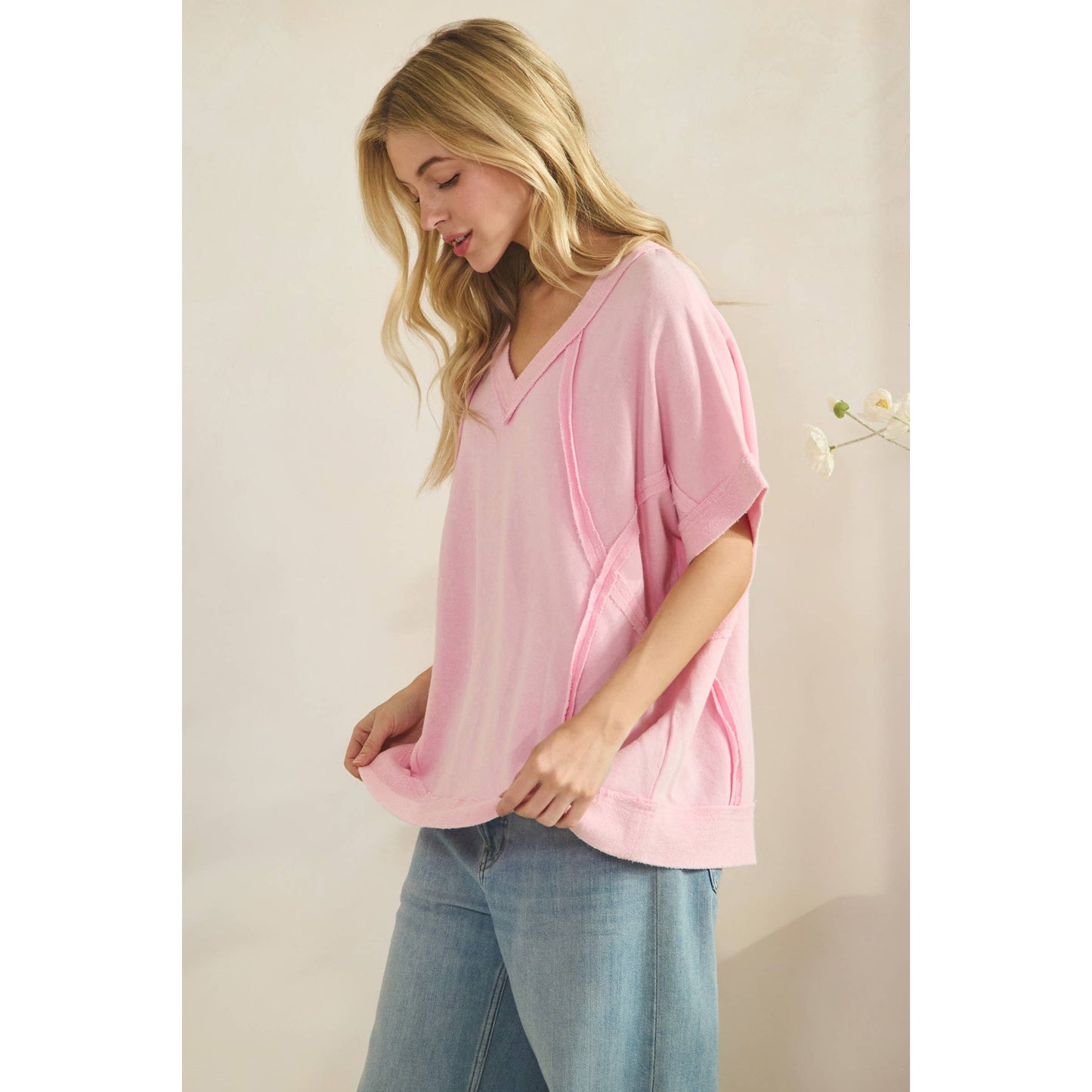MINERAL WASH VINTAGE SEAM TEE