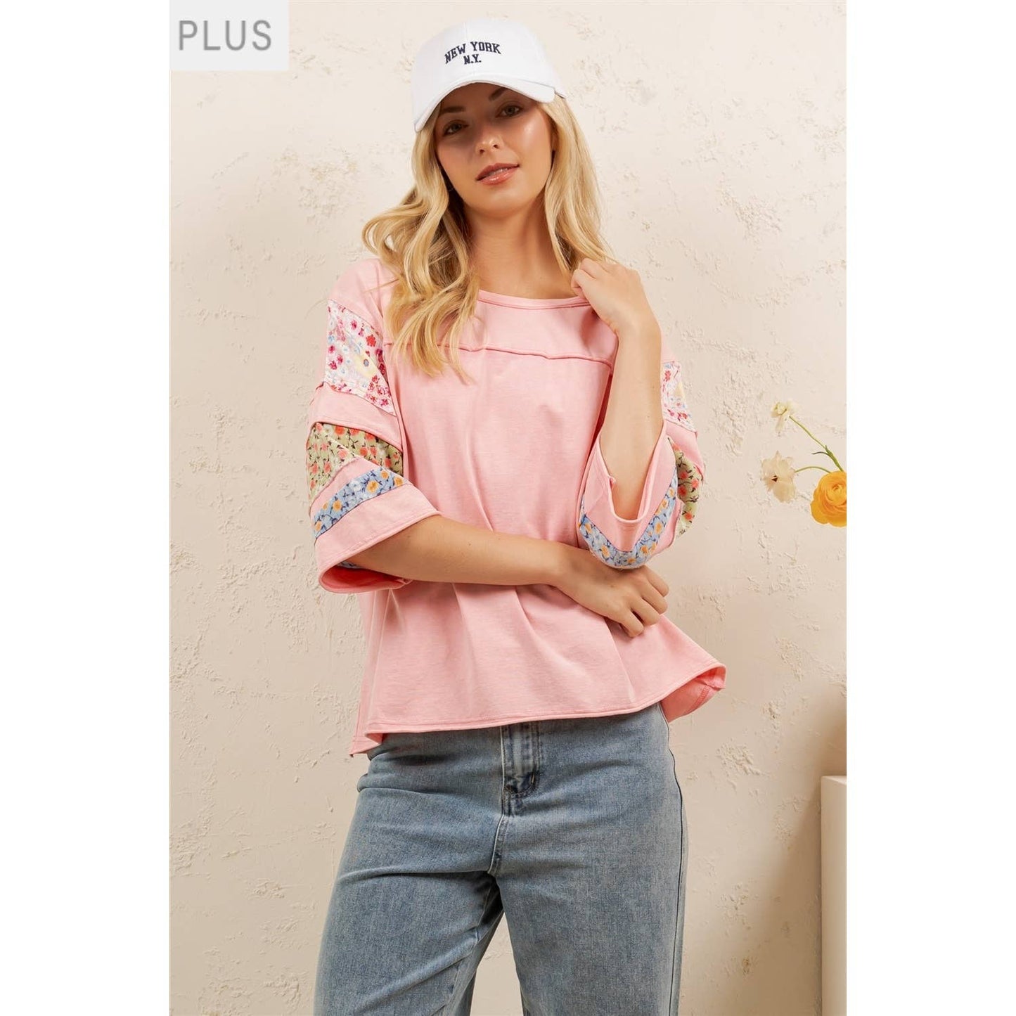 PATCH SLEEVE TEE PLUS