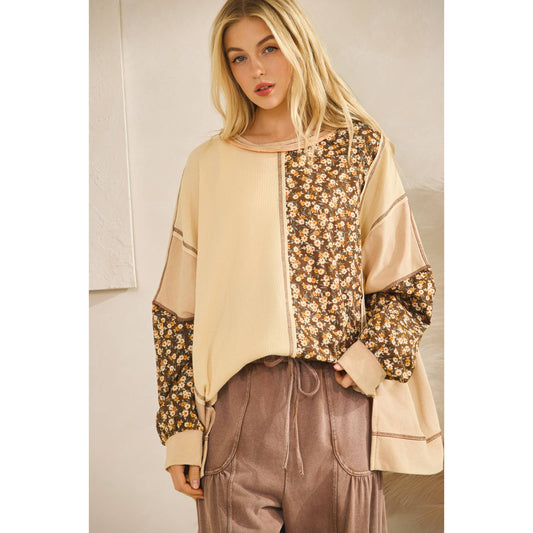 WAFFLE DAISY PULLOVER