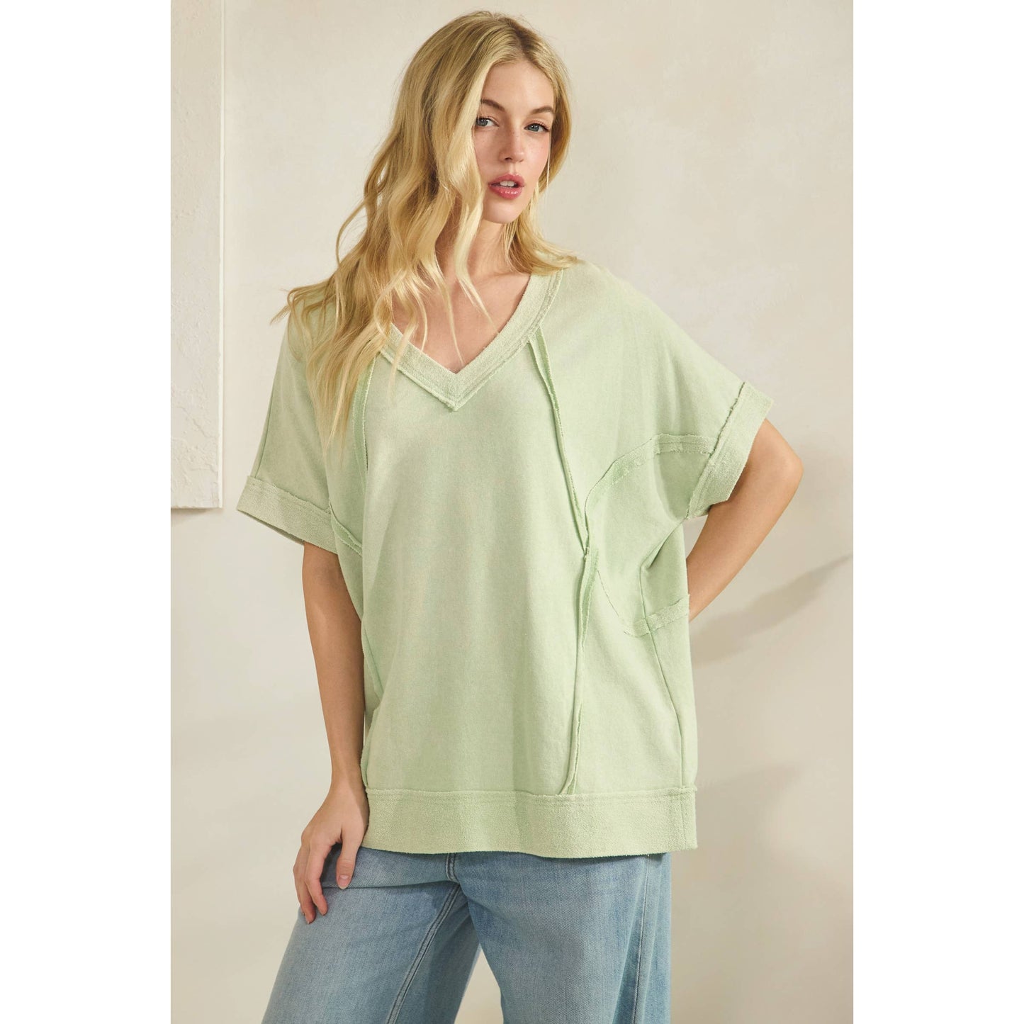 MINERAL WASH VINTAGE SEAM TEE
