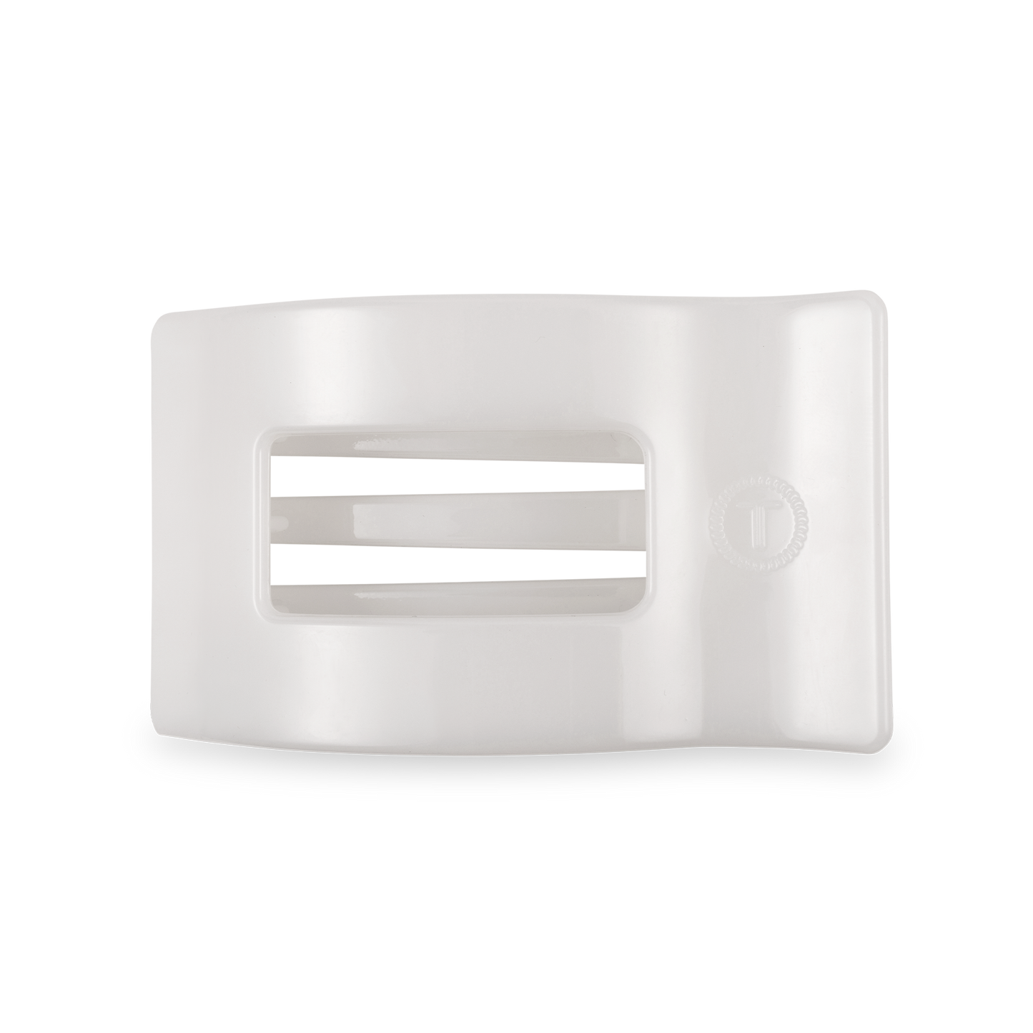 Flat Rectangle Hair Clip | Medium | Coconut White