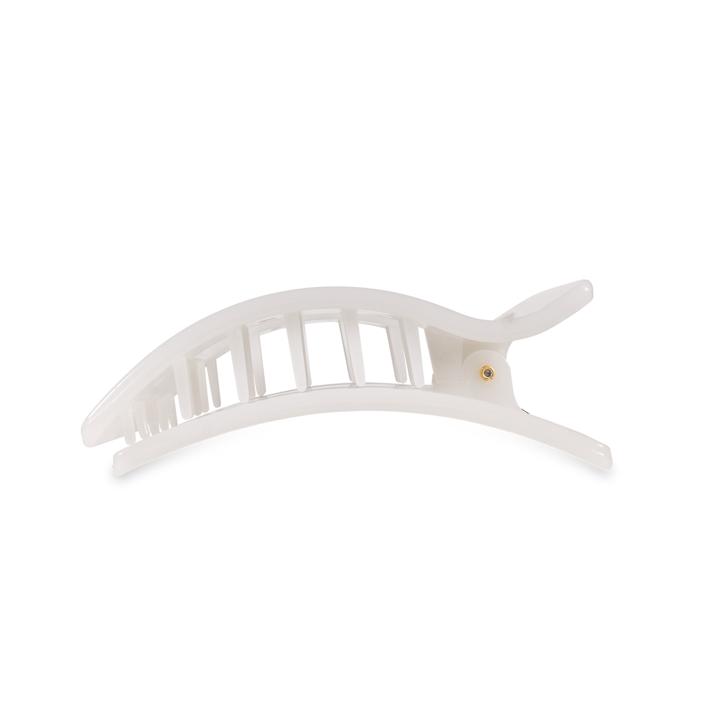 Flat Rectangle Hair Clip | Medium | Coconut White