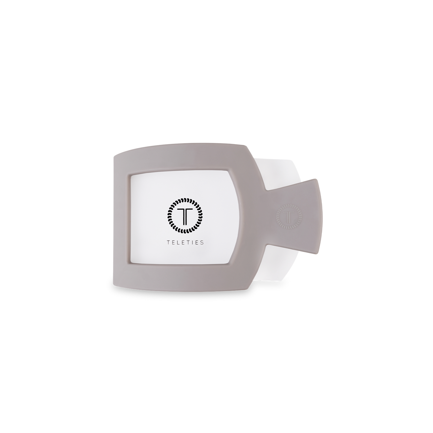 Square Flat Hair Clip | Large | Silver Flames