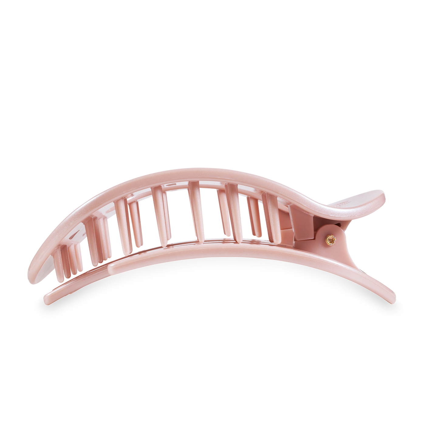 Round Flat Hair Clip | Large | Pearly Pink
