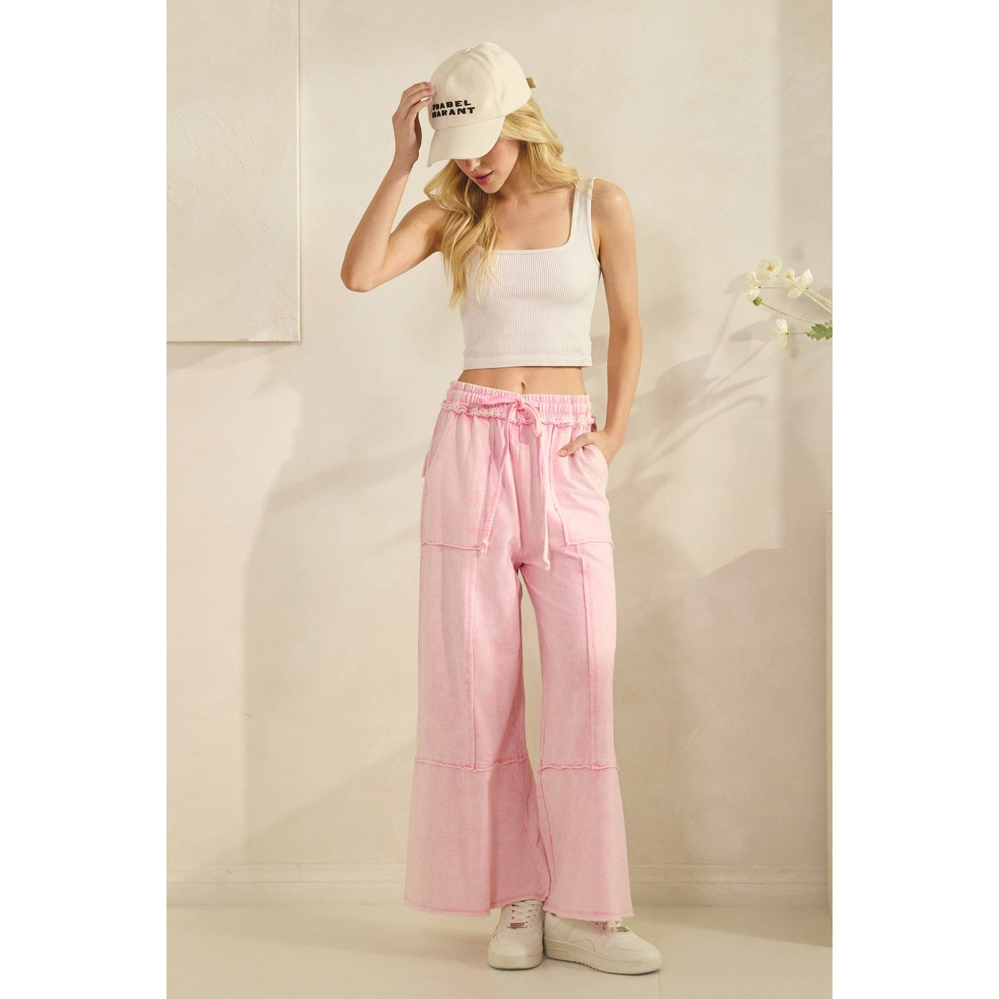 MINERAL WASHED PANTS