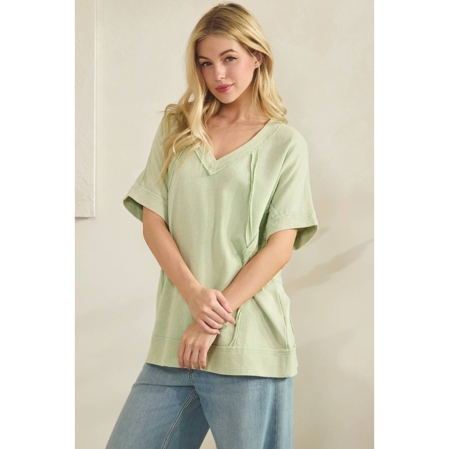 MINERAL WASH VINTAGE SEAM TEE