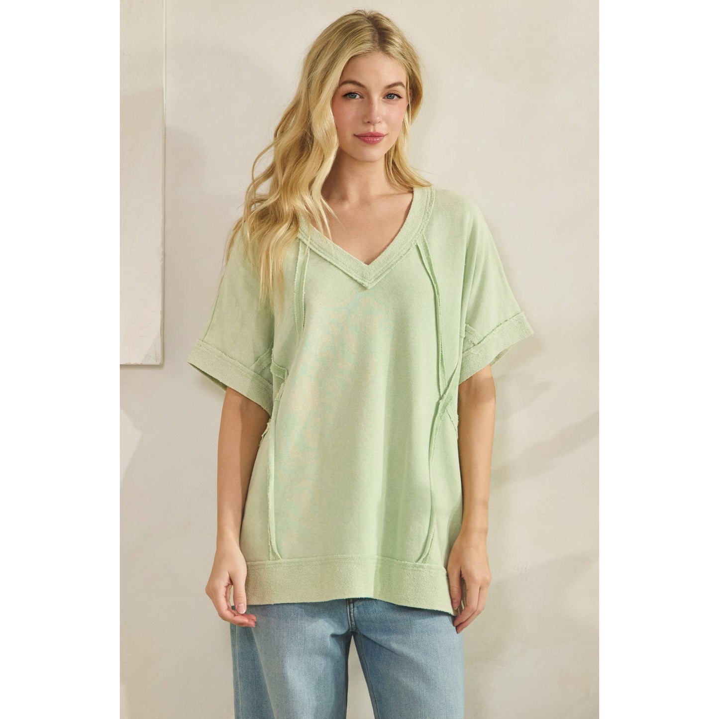 MINERAL WASH VINTAGE SEAM TEE