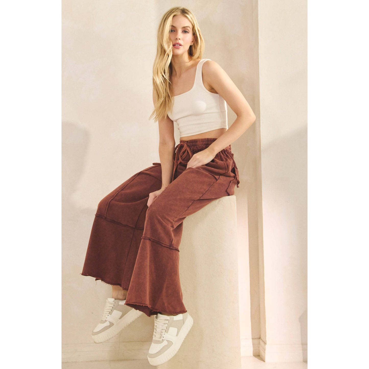 MINERAL WASHED PANTS