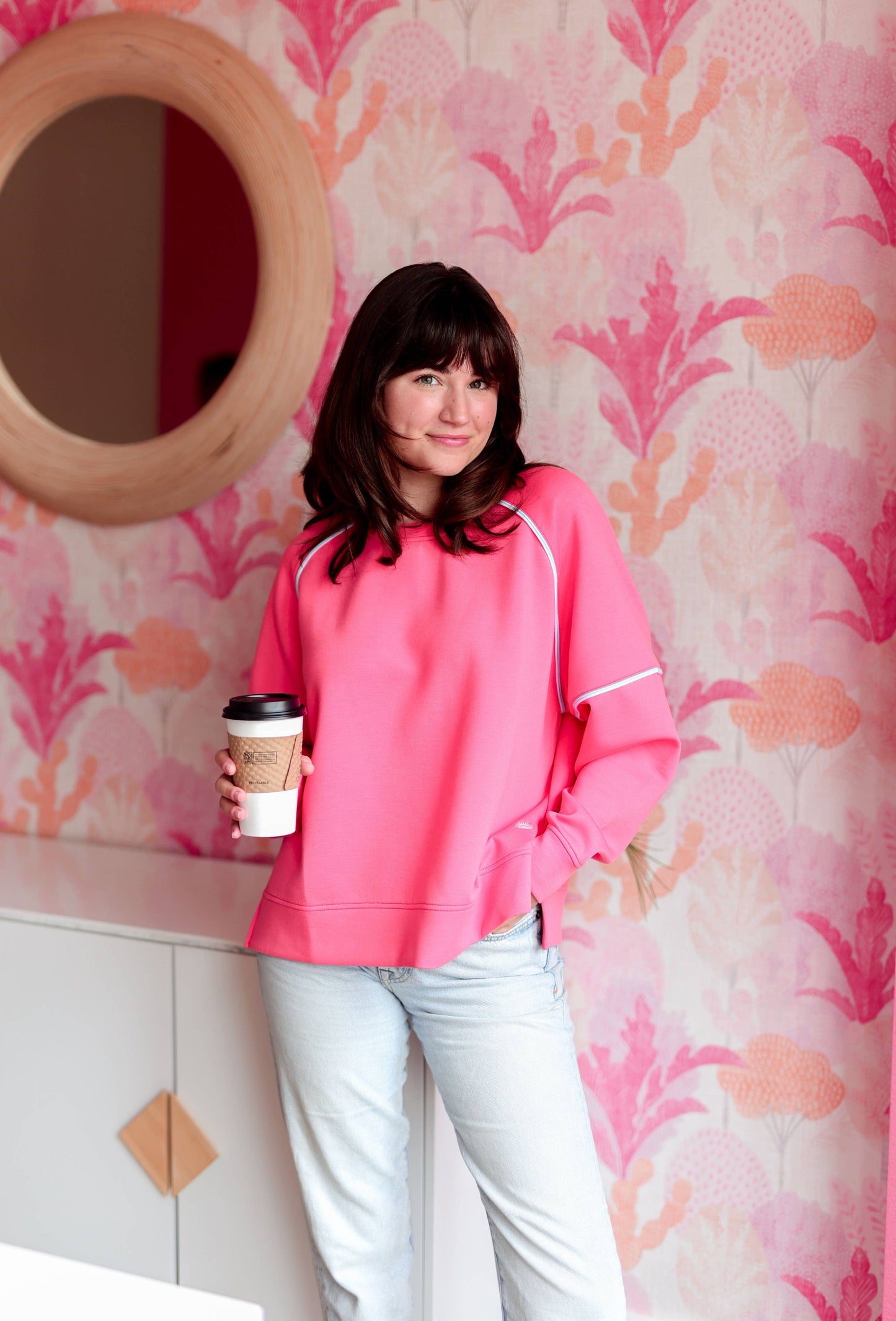 Do Your Best Pullover(Coral)