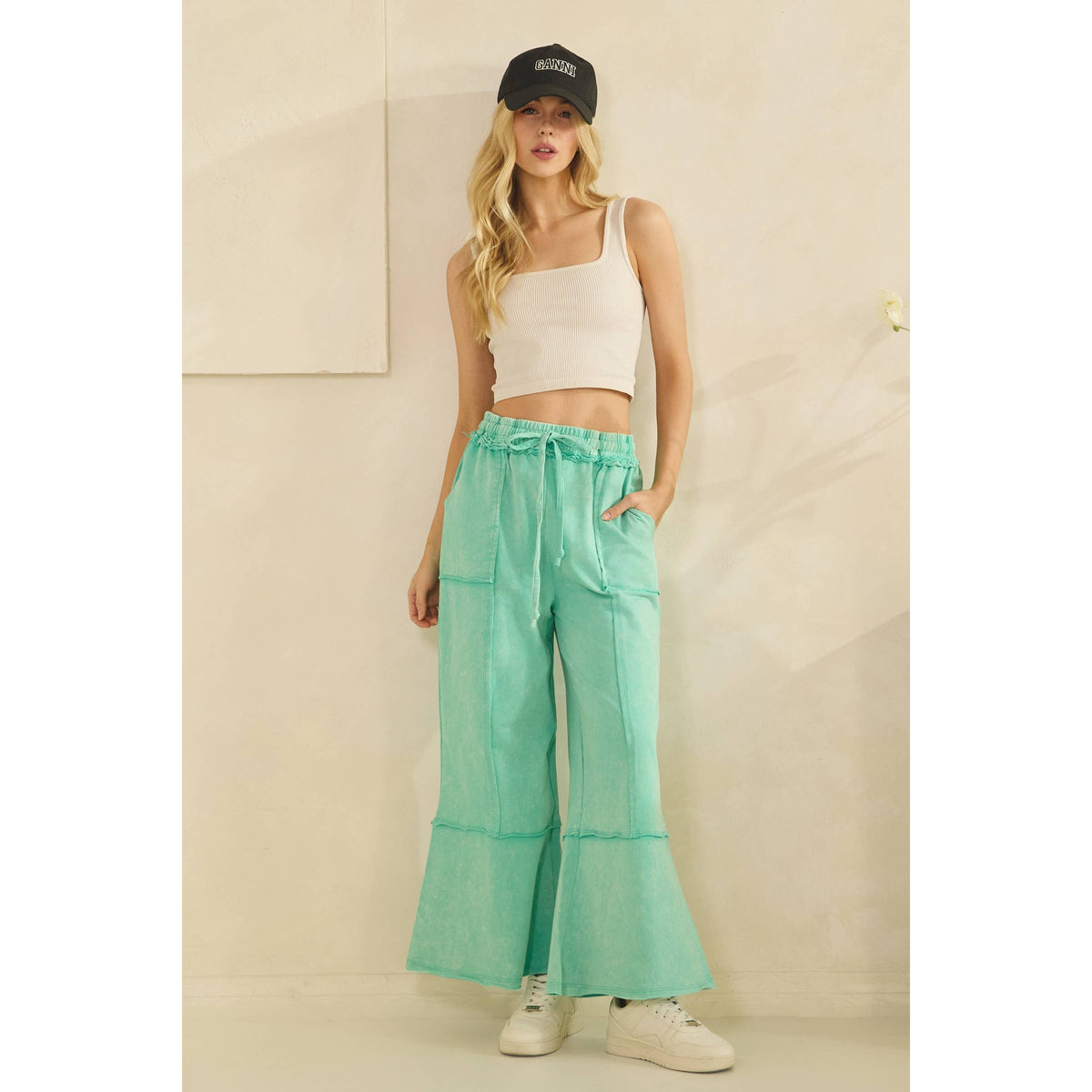 MINERAL WASHED PANTS