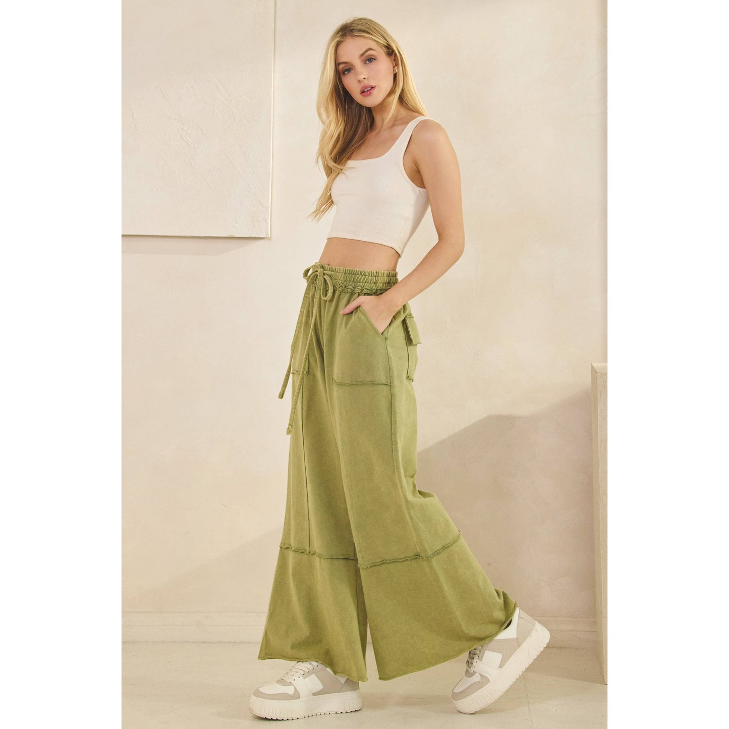 MINERAL WASHED PANTS