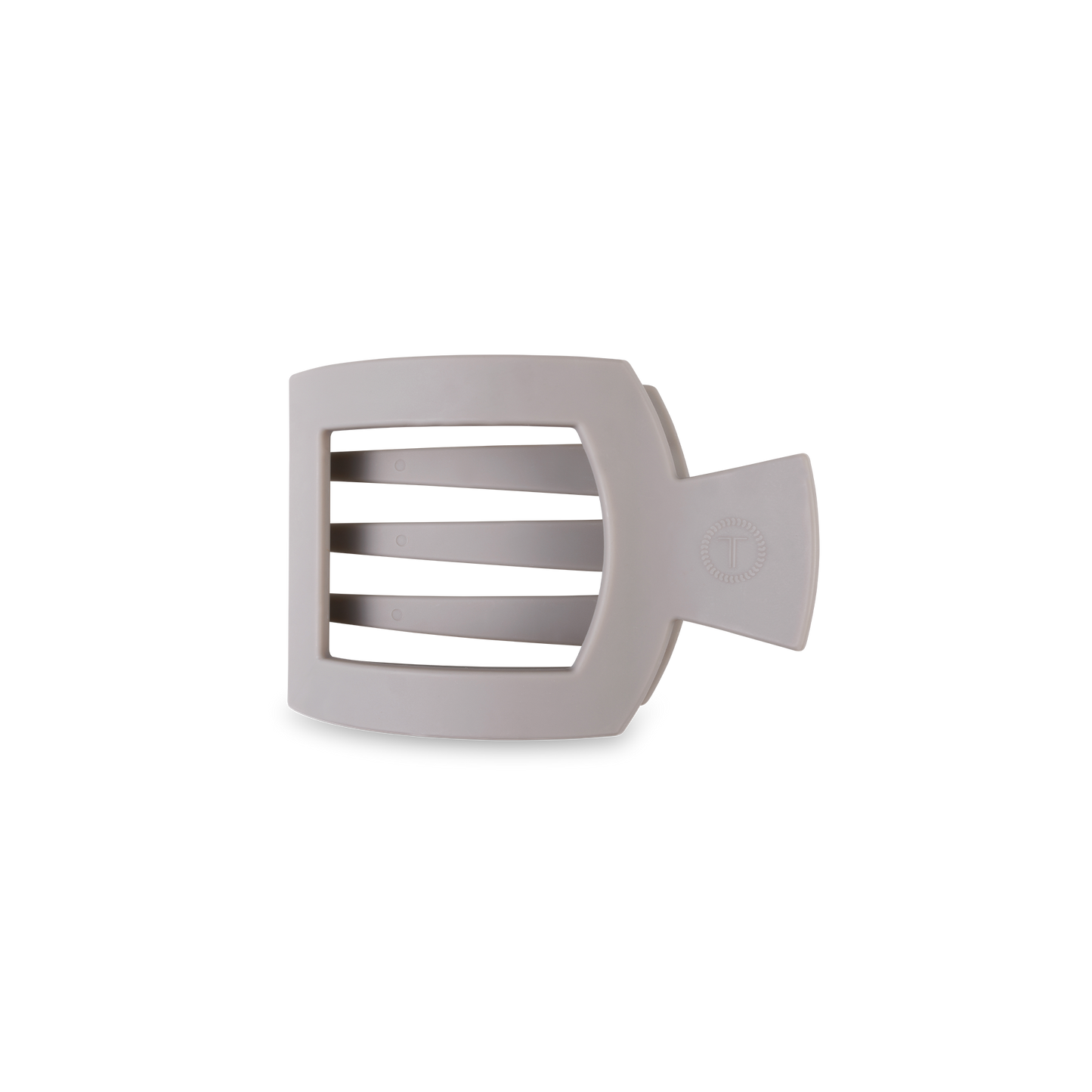 Square Flat Hair Clip | Large | Silver Flames