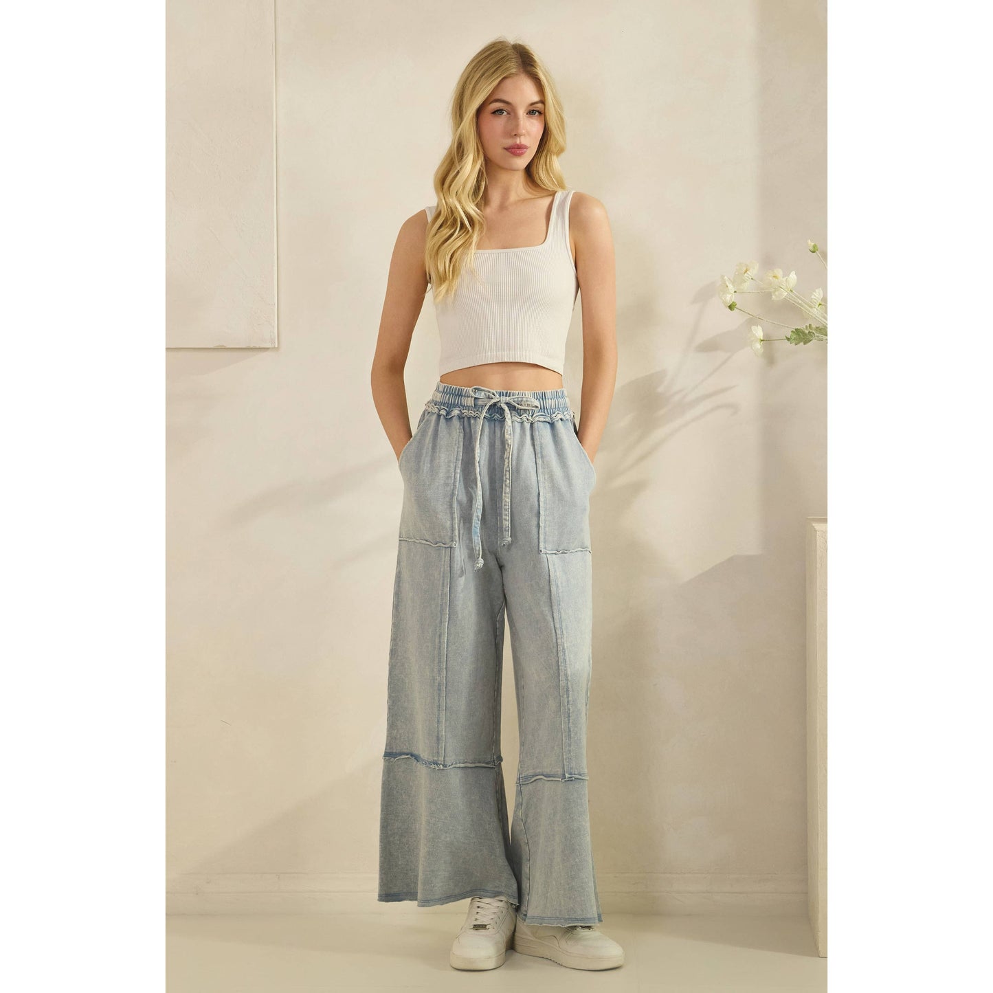 MINERAL WASHED PANTS