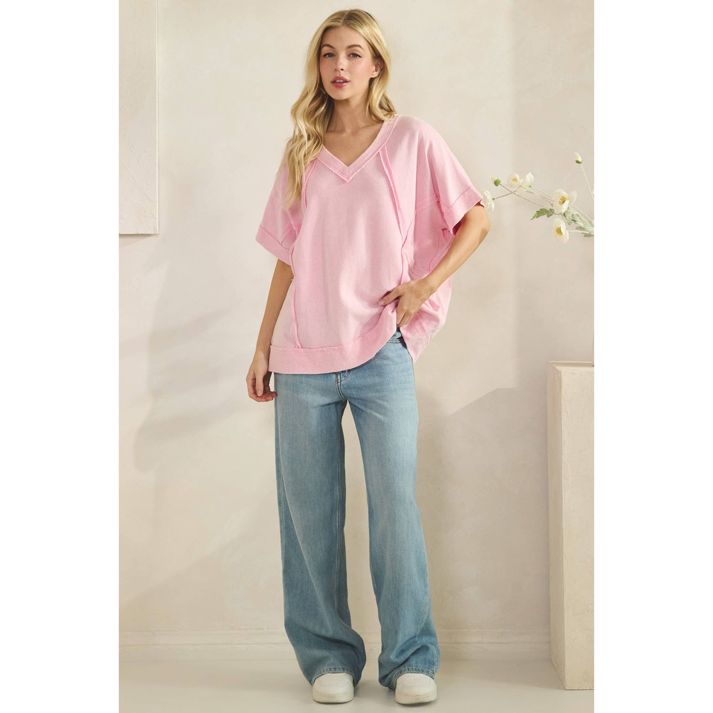 MINERAL WASH VINTAGE SEAM TEE