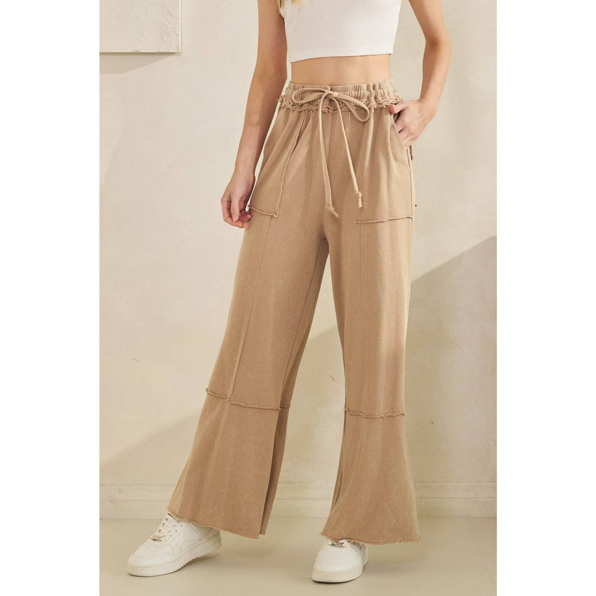 MINERAL WASHED PANTS