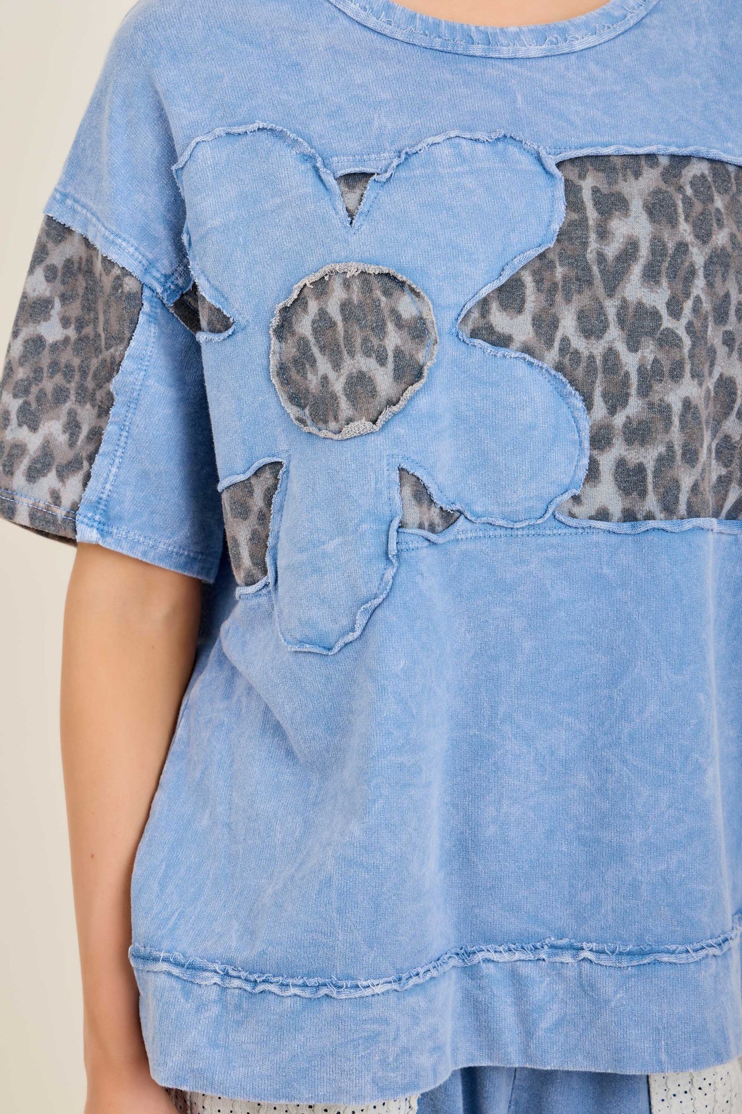 Leopard Cheetah Daisy Patched