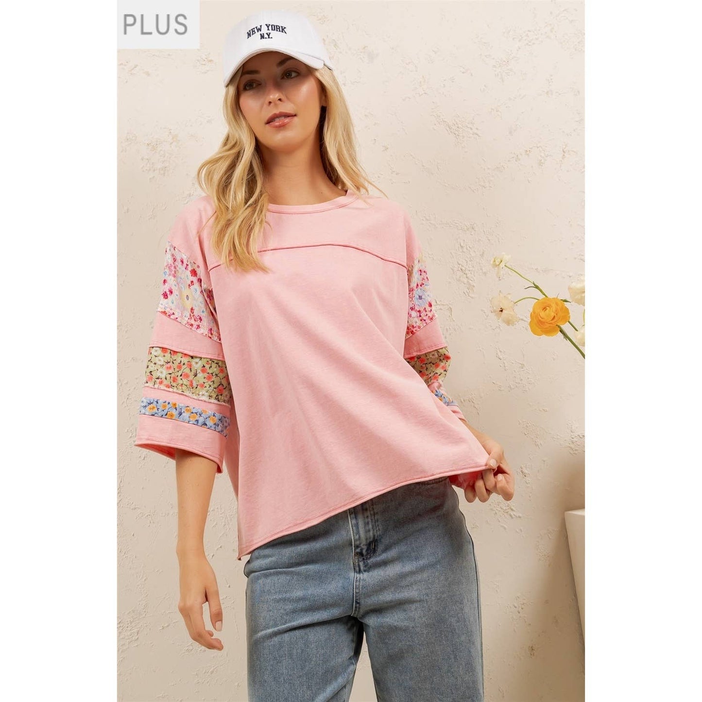 PATCH SLEEVE TEE PLUS