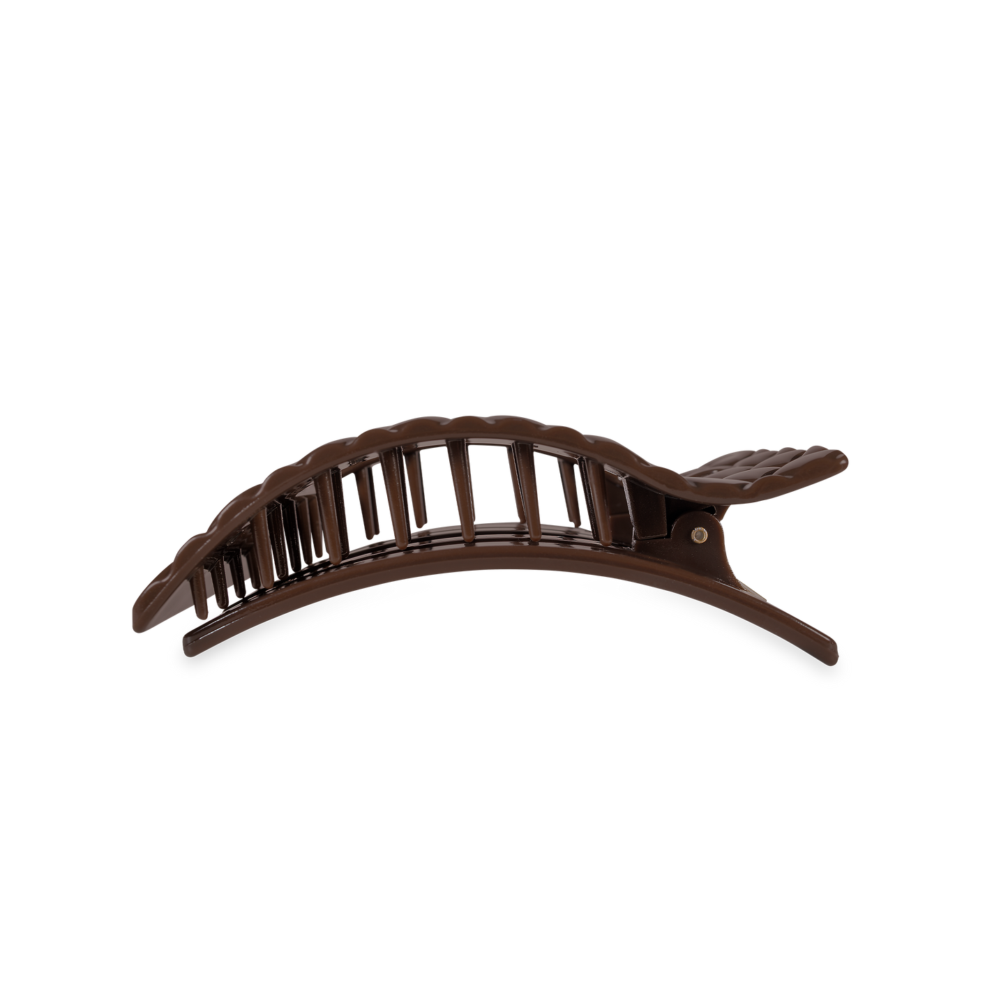 Flat Rectangle Hair Clip | Medium | Truly Taupe Quilted