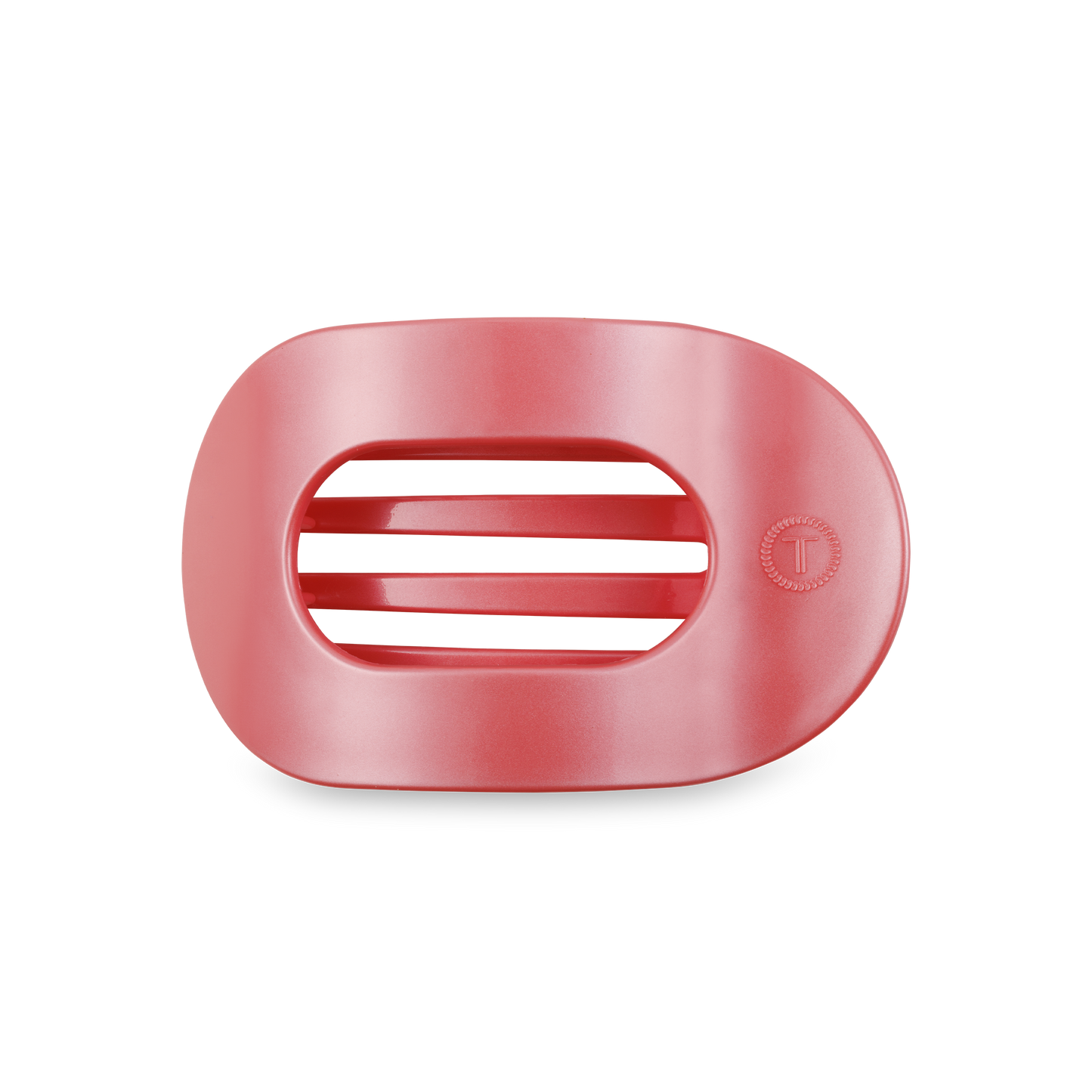 Round Flat Hair Clip | Medium | Calming Coral