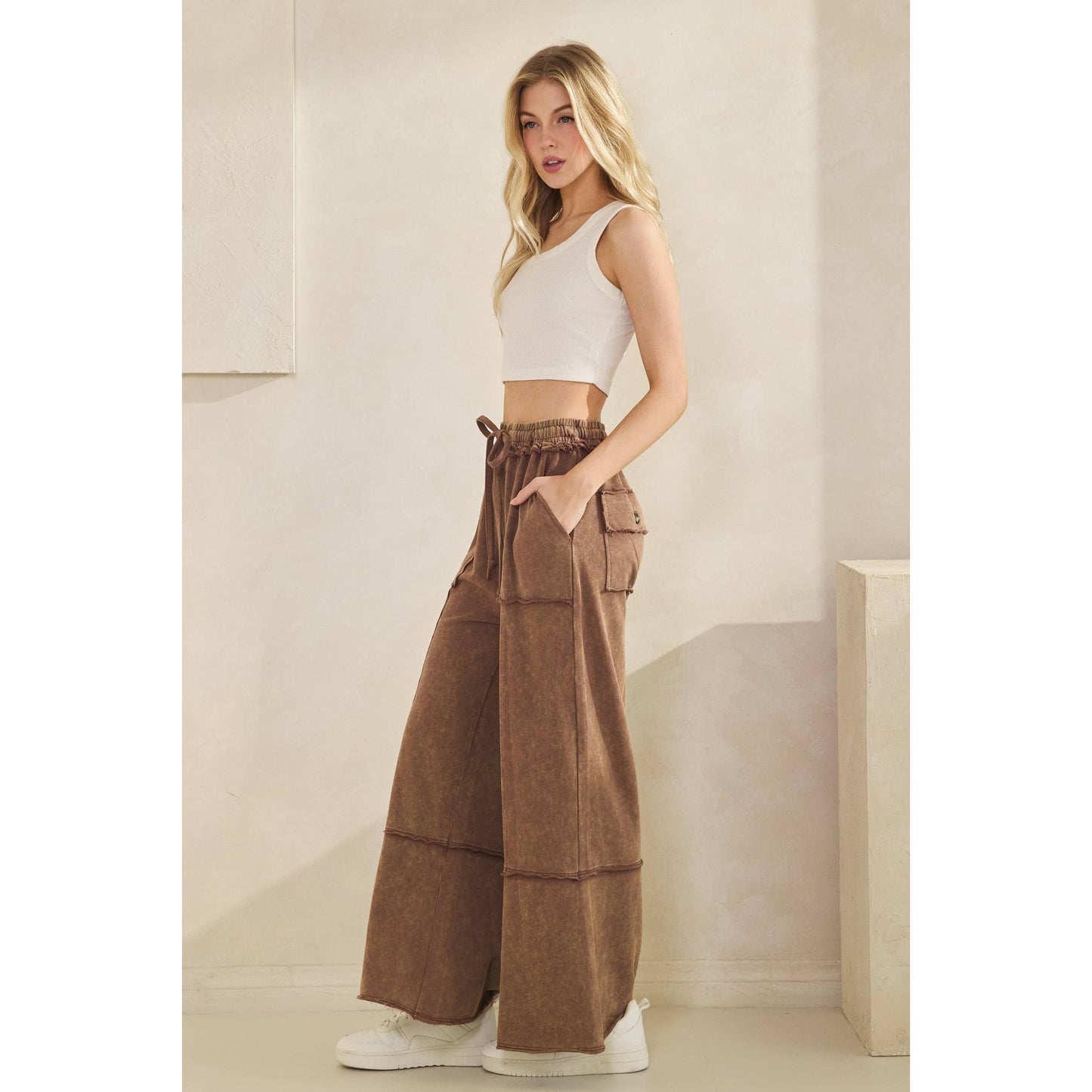 MINERAL WASHED PANTS