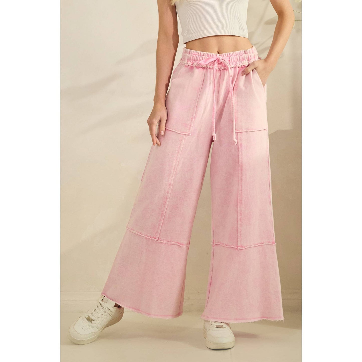 MINERAL WASHED PANTS