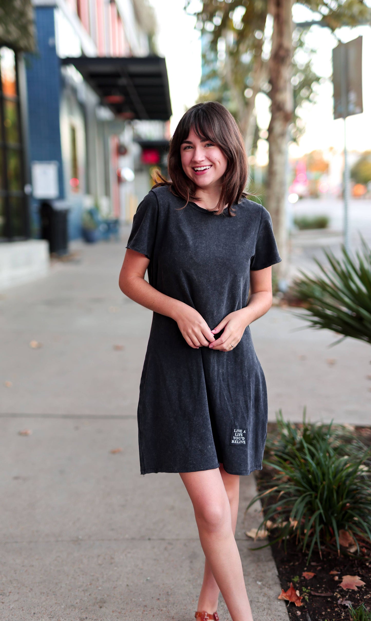 Mineral Wash Dress (Midnight)