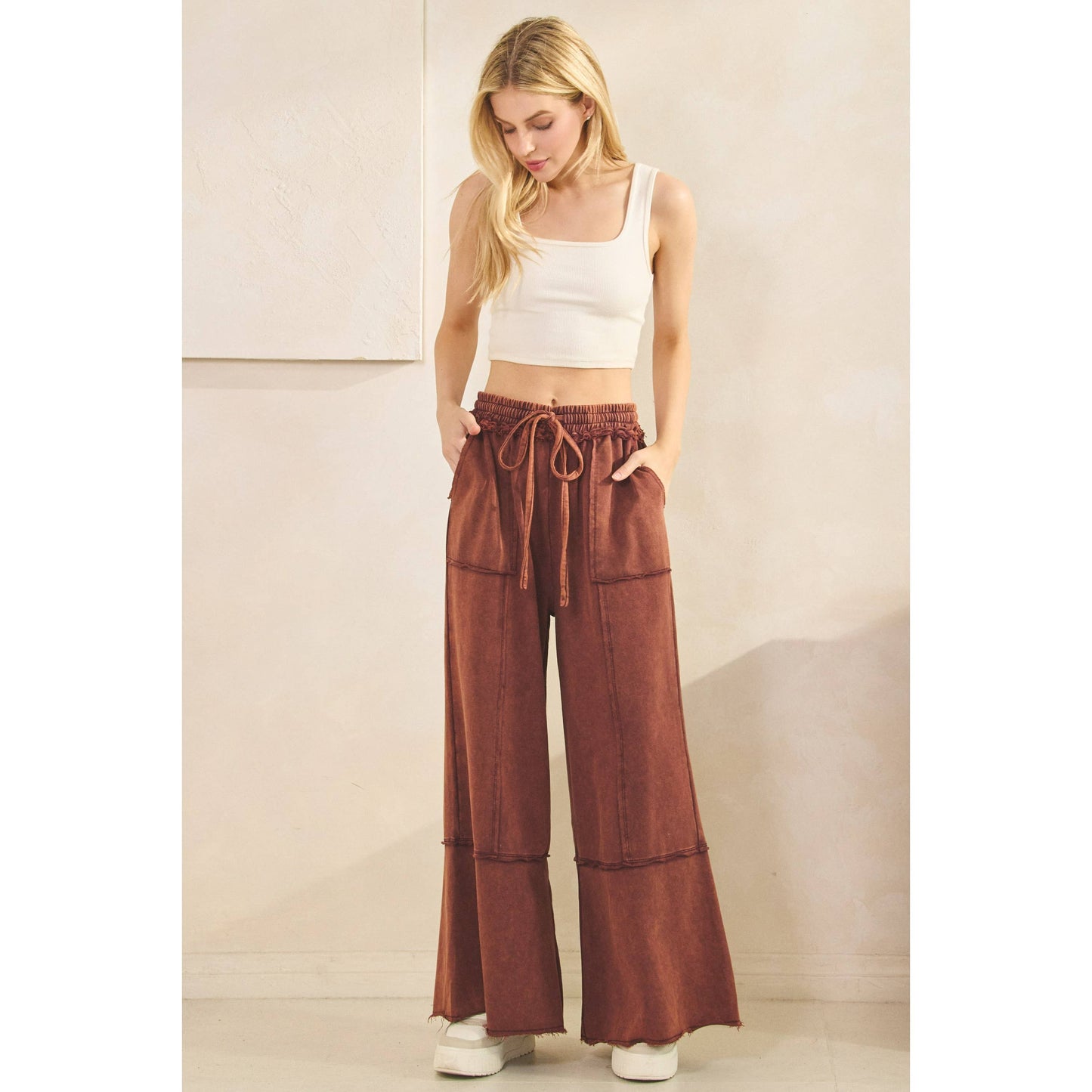 MINERAL WASHED PANTS