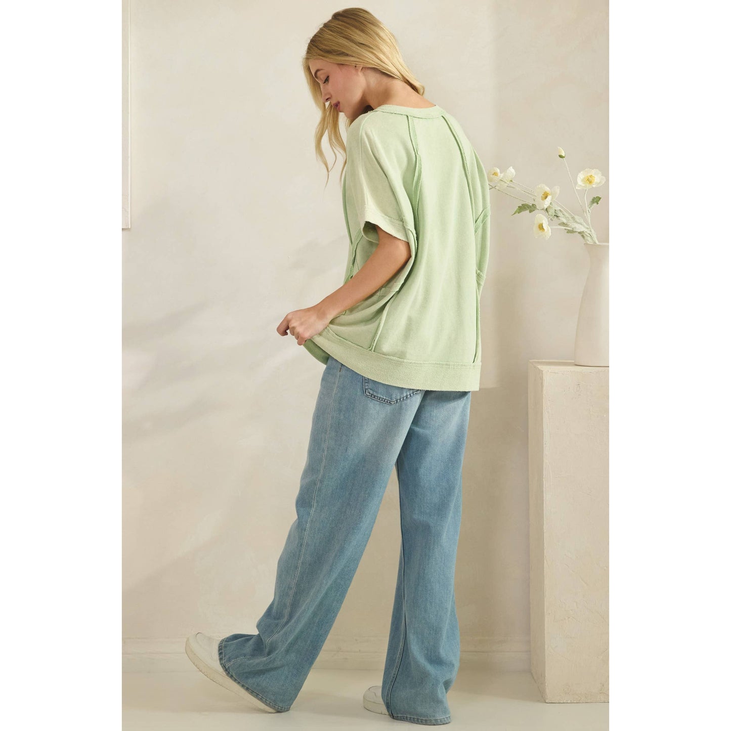 MINERAL WASH VINTAGE SEAM TEE