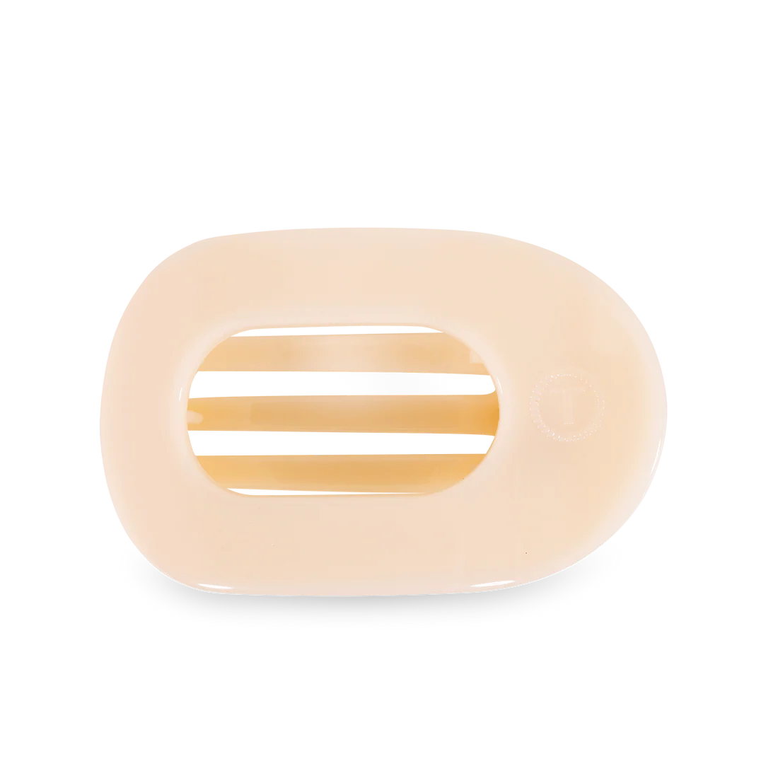 Round Flat Hair Clip | Large | Almond Beige