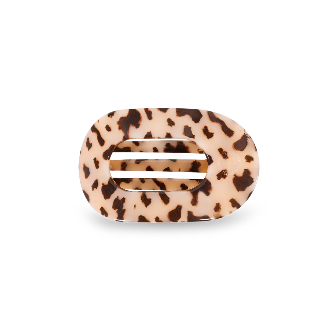 Round Flat Hair Clip | Small | Blonde Tortoise