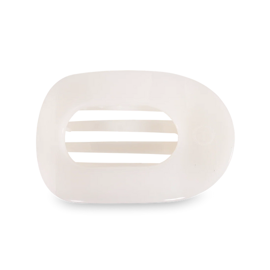 Round Flat Hair Clip | Large | Coco White