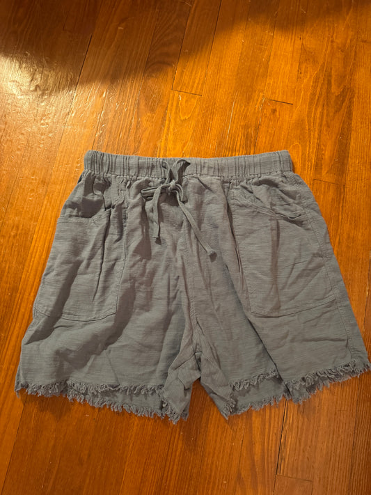 Cotton Blend Shorts Blue