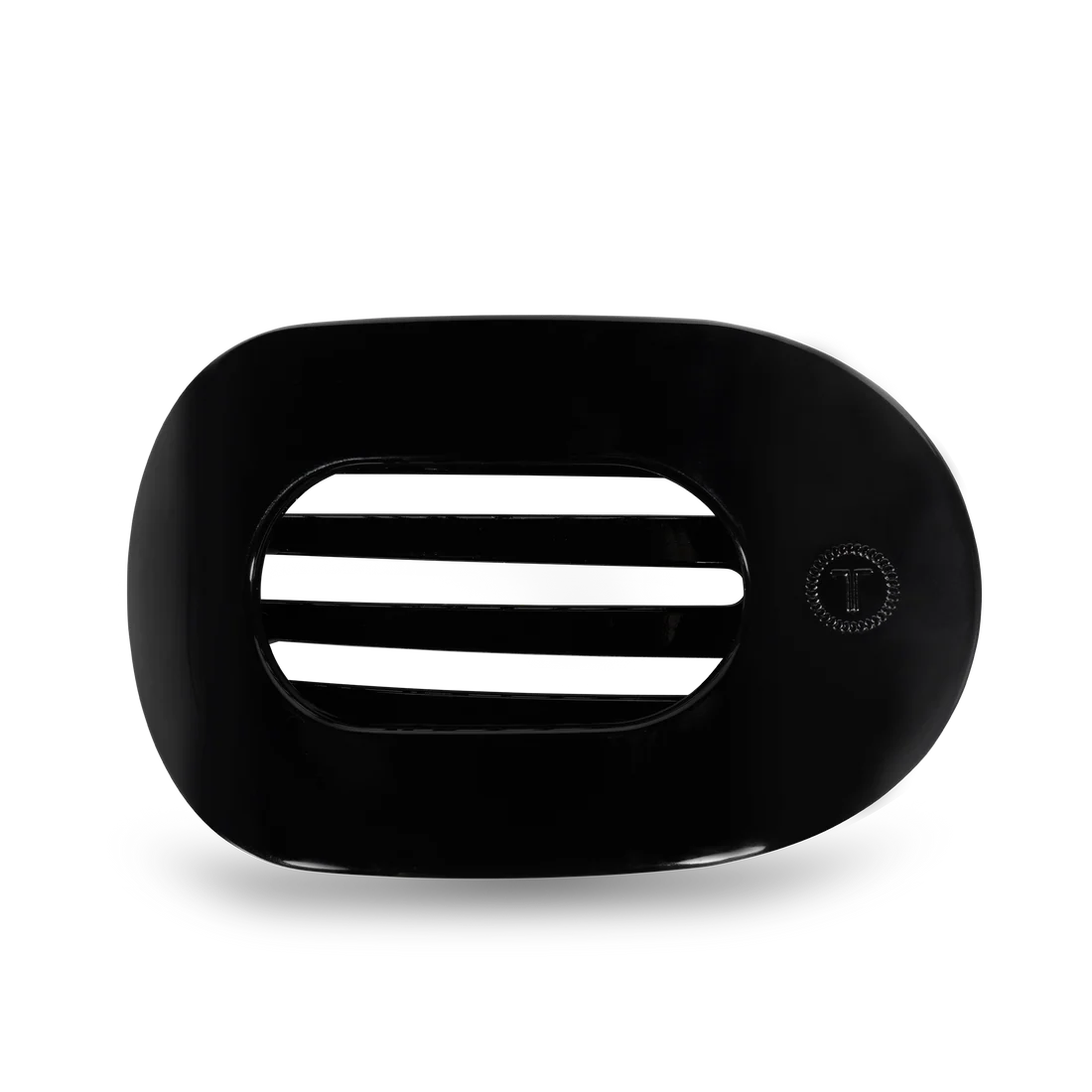 Round Flat Hair Clip | Large | Jet Black